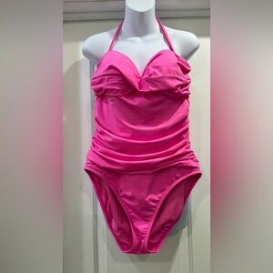 Lilly Pulitzer Plumeria Pink Flamenco One Piece Swimsuit Size 12